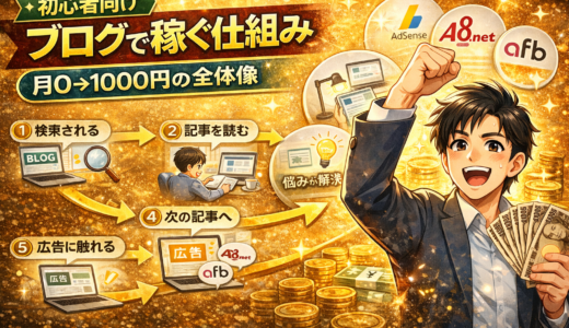 ＃95【完全図解】ブログ収益の仕組み｜初心者が最初に理解すべき全体像