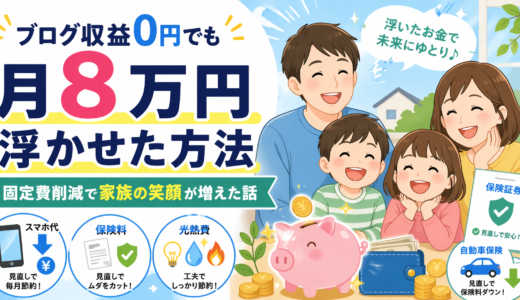 【#106】ブログ収益0円でも「月8万円」浮かせた方法｜固定費削減で家族の笑顔が増えた話