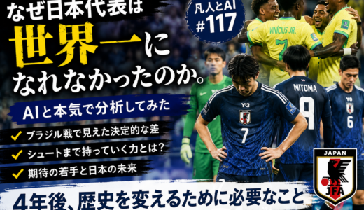 【凡人とAI #117】なぜ日本代表は世界一になれなかったのか。AIと本気で分析してみた