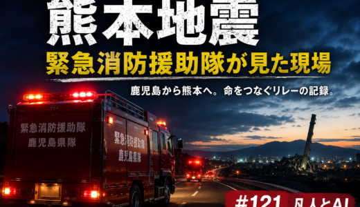 【#121】熊本地震の現場へ。緊急消防援助隊として鹿児島から向かった消防士たち