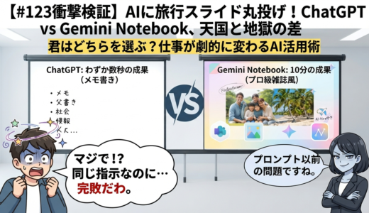【#123】ChatGPTとGemini Notebook、同じ資料でスライドを作らせたらどこまで差が出る？